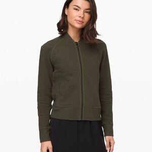 lululemon On Repeat Olive Bomber Jacket